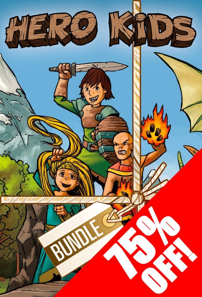 Hero Kids - cover image with sale price from DriveThruRPG